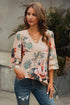 3/4 Flared Sleeve Blouse