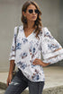 3/4 Flared Sleeve Blouse