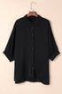 3/4 Puff Sleeve Oversize Shirt