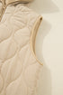 Casual Solid Quilted Padded Fleece Lined Vest