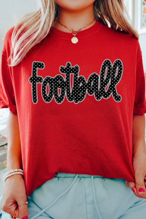 Polka Dot Letter Print Graphic T Shirt