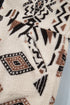Geometric Print Long Sleeve Shirt Collar Zip Up Placket Binding Tape Jacket
