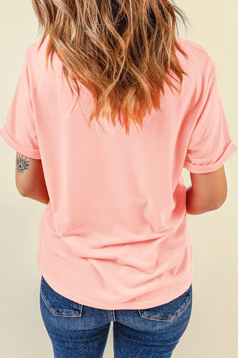 Vibrant Patchwork Bunny Motif Printed Graphic Tee