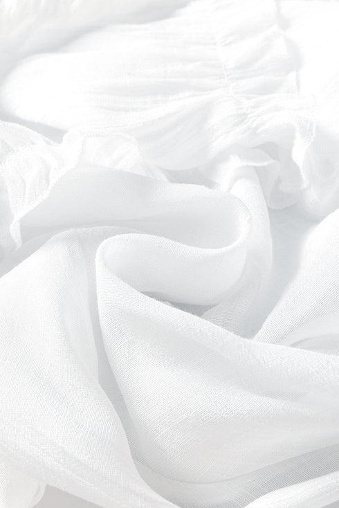 Bohemian Tiered Ruffle High Low Open Front Kimono