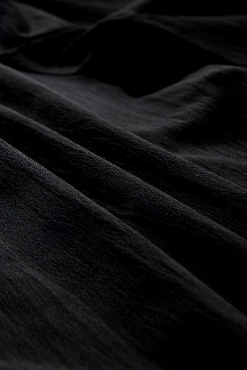 Solid Sleeveless Button Front Loose H Line Jumpsuit