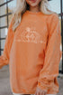 Pure Polyester Embroidered Pumpkin Faith Graphic Sweatshirt