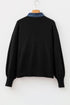 Placket Panel Drop Shoulder Shirt Collar Long Sleeve Cardigan