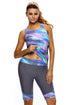 Abstract Print Tank And Fitted Short Active Set