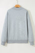 Bold Athletic Letter Graphic Mock Neck Sweatshirt