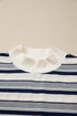 Striped Ribbed Stand Neck Long Sleeve Shift Sweatshirt