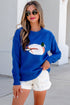 Polyester Polyamide Drop Shoulder Long Sleeve Sweater