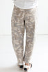 Camouflage Pattern Pocket Rivet Ankle Length Harem Fit Jeans