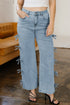 Bow Knot Side Detail Loose Wide Leg Jeans
