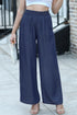 Soft Denim Smocked High Waist Wide Leg Jeans