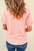 Turkey Applique Short Sleeve Round Neck Tee