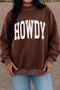 Howdy Polka Dot High Neck Baggy Pullover Sweatshirt