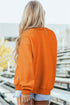Polyester Oversize Print Mock Neck Reversible Sweatshirt
