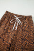 Leopard Wide Leg Relaxed Long Sleeve Top Pant Set