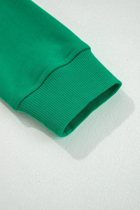 Contrast Trim Crewneck Pullover Mini Skirt Two Piece Dress