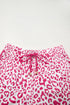 All Over Leopard Print Lace Up Accent Trim Shorts
