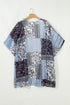 Bohemian Patchwork Print Open Front Resort Kimono