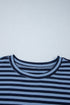 Striped Long Sleeve Drawstring Waist Loungewear Set