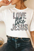 Polyester Camo Letter Print Short Sleeve Tee