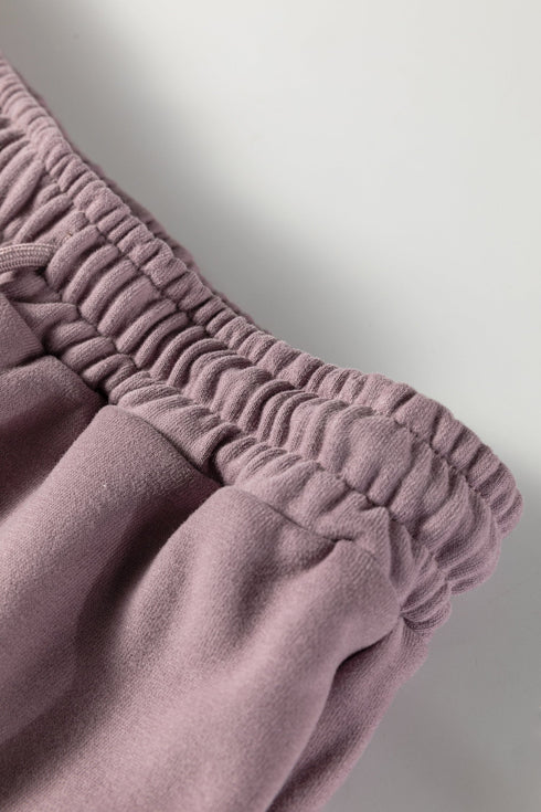 Button Drawstring Hooded Pullover Casual Short Set