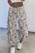 Casual Camouflage Print Drawstring Waist Jogger Pants