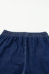High Waist Wide Leg Drawstring Denim Bottoms