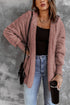 Chic Soft Fleece Hooded Open Front Jacket