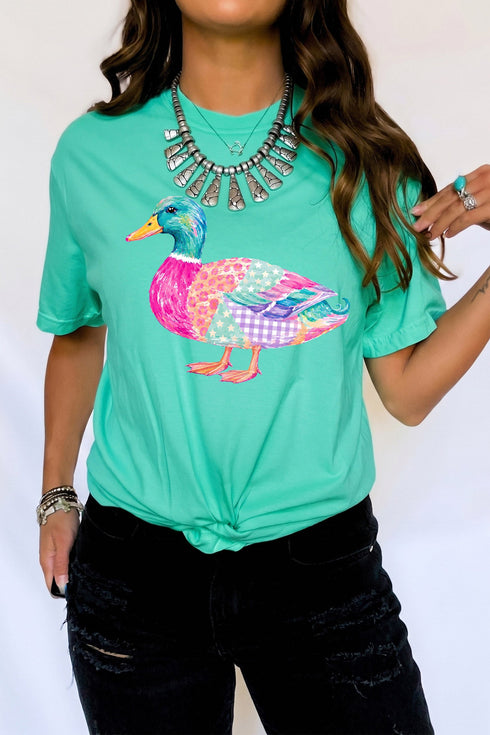 Polyester Cotton Mallard Duck Graphic Western Tee