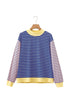 Striped Crew Neck Casual Long Sleeve Pullover Top