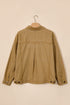 Metal Button Front Long Sleeve Collar Denim Jacket