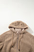 Exclusive Casual Fleece Zip Up Drawstring Hooded Pocketed Jacket