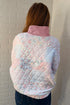 Floral Quilted V Neck Faux Pocket Southern Sweatshirt