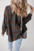 Western Plaid Print Buttoned Chest Pocket Shacket
