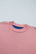 Western Patchwork Striped Long Sleeve Pullover Sweater