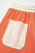 Raw Seam Paneled Wide Leg Ankle Length Pants