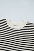 Striped Ribbed Trim Drop Shoulder Oversized Sweater