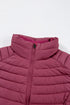 Plush Collar Quilted Zip Front Puffer Vest