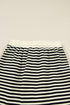 Textured Stripe Drop Shoulder Skort Two Piece Dress
