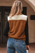 Western Patchwork Sherpa Fleece Zip Up Stand Neck Vest