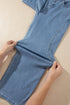 Denim Side Seam Rivet Ankle Length Jeans