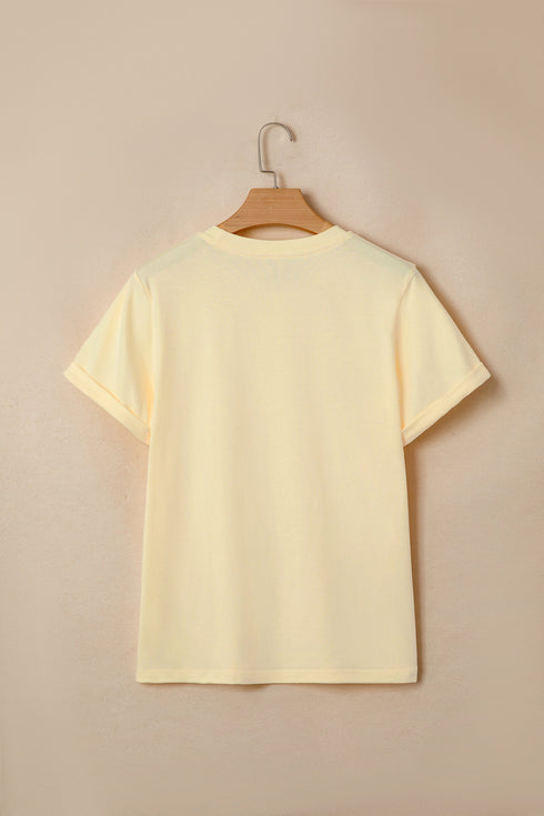 Soft Stretch Blend Crew Neck Short Sleeve Tee