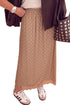 Polka Dot Lace Hem Elegant Long Shift Skirt