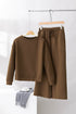 Ultra Loose Textured Slouchy Matching Pant Set
