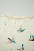Mallard Duck Print Oversized Tee Drawstring Short Set