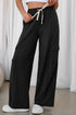 Drawstring Elastic Waist Cargo Patch Pocket Pants