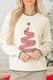 Viscose Polyester Blend Applique Stitched Tree Sweater